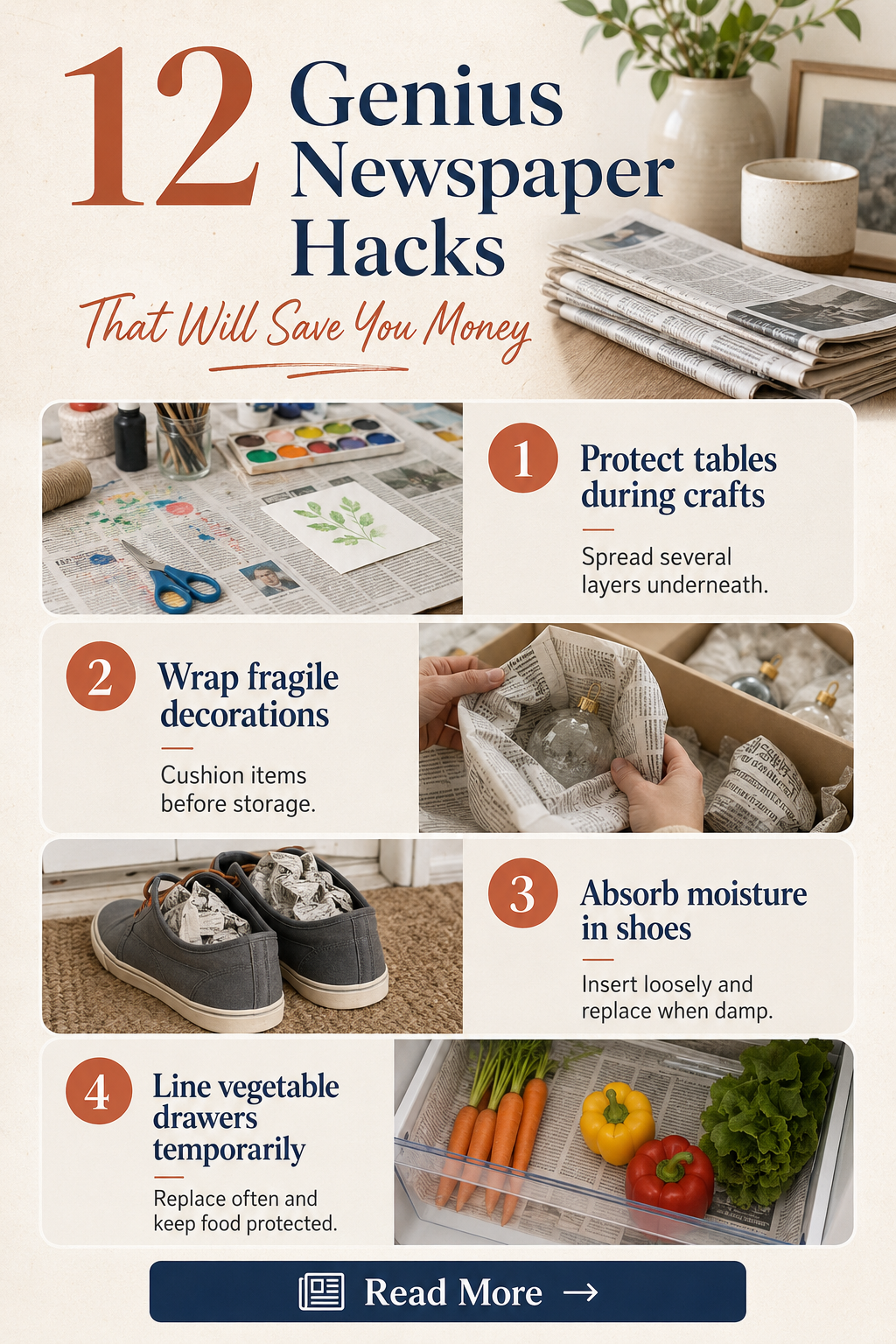 Genius newspaper hacks for everyday life