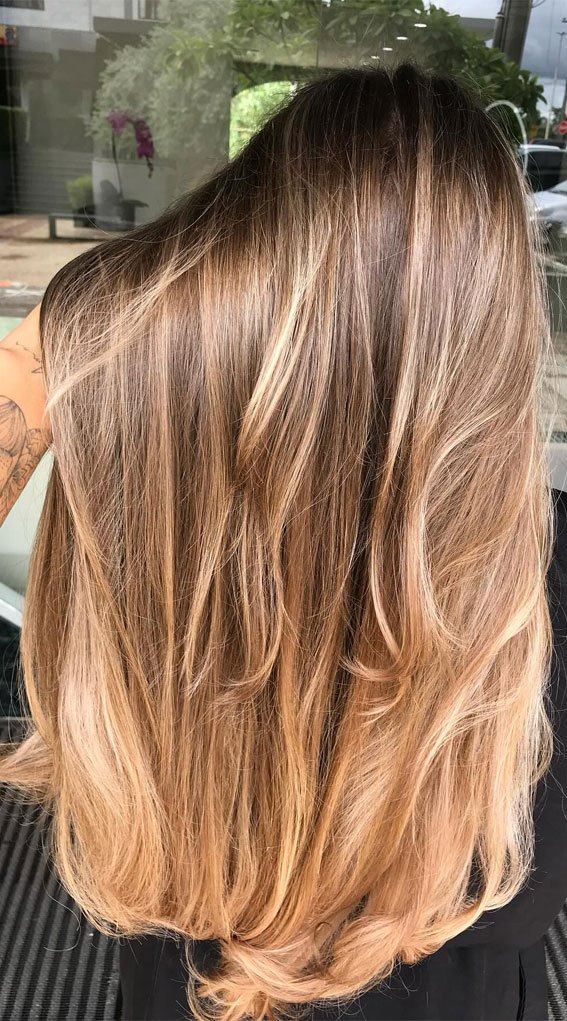 Bright Honeyed Caramel Balayage