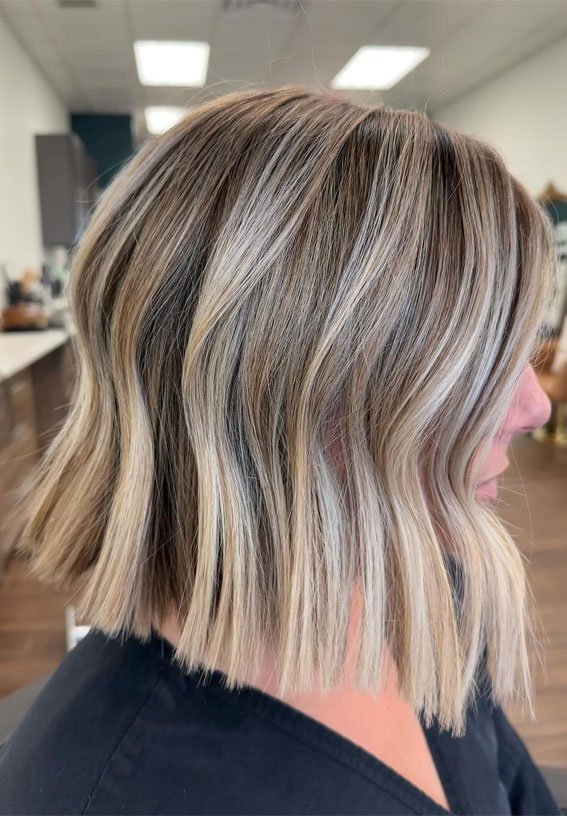 Icy Tone Bob Balayage