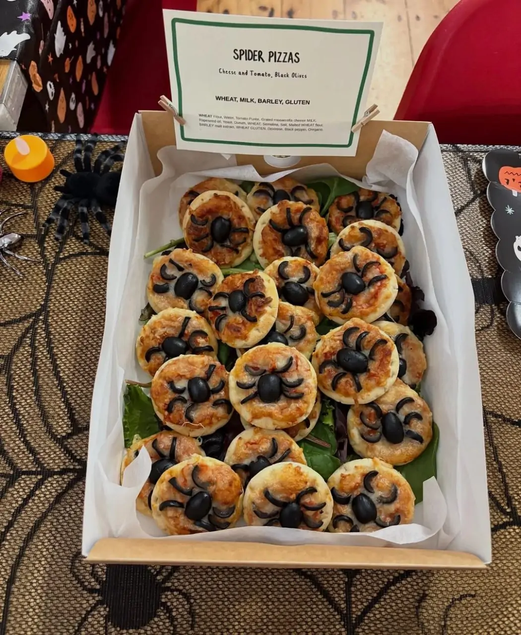 Olive Spider Mini Pizzas