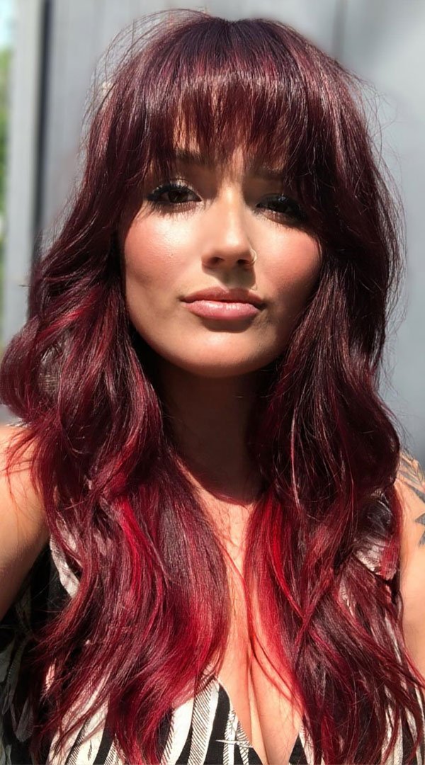Ruby Red Layers with Fringe