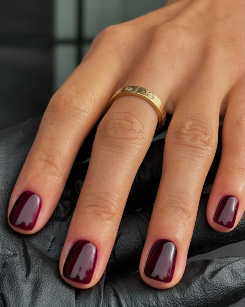 Short Dark Burgundy