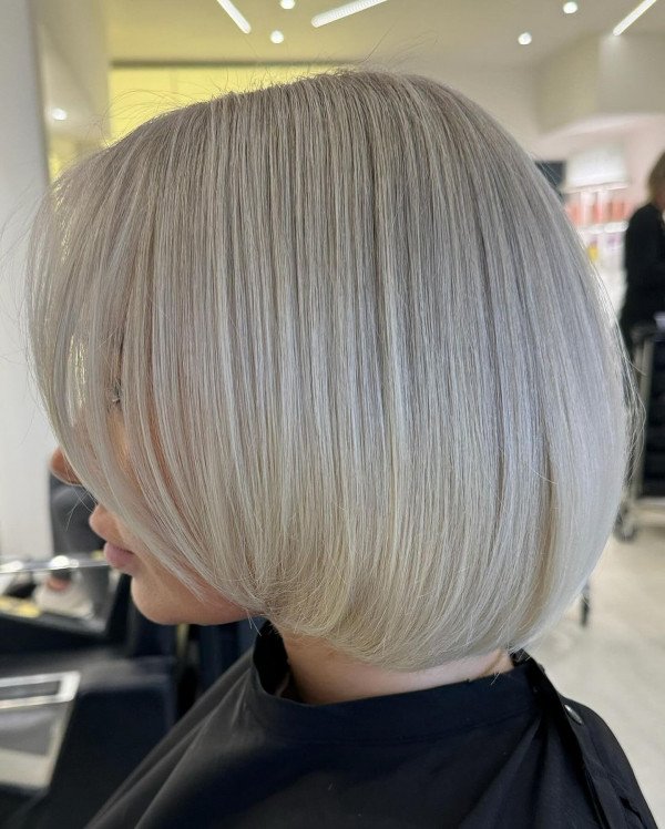 Silver Blonde Bob