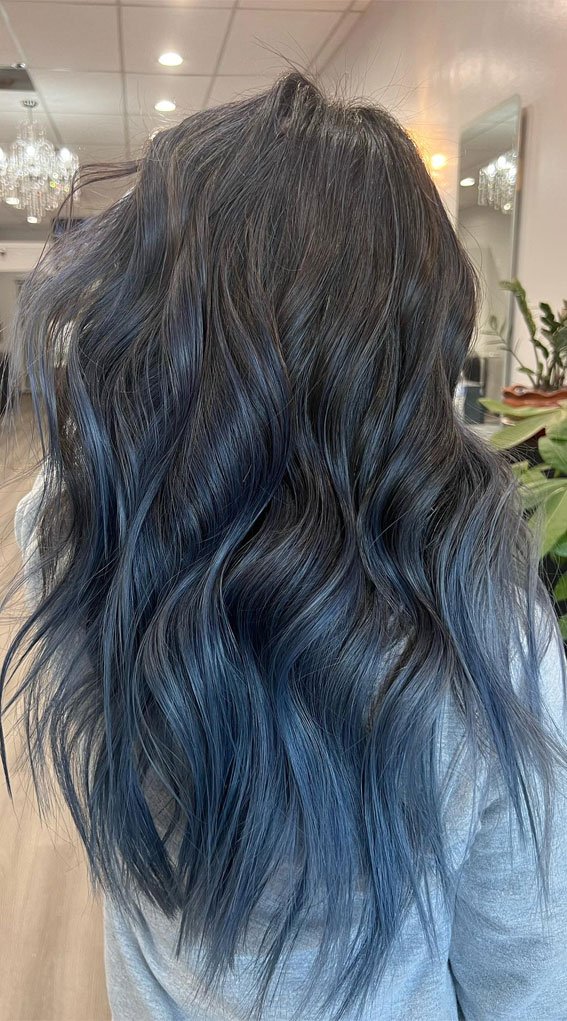 Smoke Blue Balayage